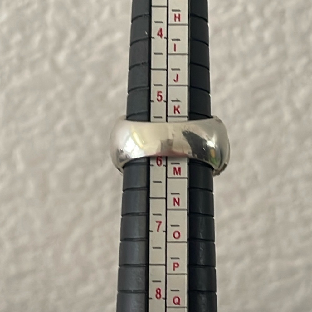 Sterling Silver Marcasite Crystal Wide Band Statement Ring - Picture 6 of 8